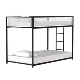 Contemporary Twin Over Twin Metal Bunk Bed Mattress Ready - Omega Lifestyles