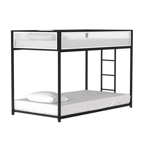 Contemporary Twin Over Twin Metal Bunk Bed Mattress Ready - Omega Lifestyles