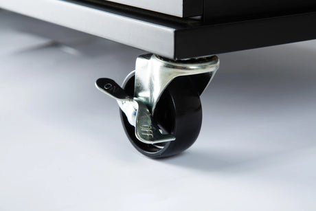 Rolling Kitchen Island Cart With Rubber Wood Tabletop - Omega Lifestyles