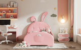 Twin Upholstered Rabbit-Shape Princess Platform Bed - Omega Lifestyles