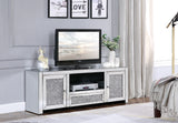 Mirrored Silver Faux Diamonds MDF TV Stand - Omega Lifestyles
