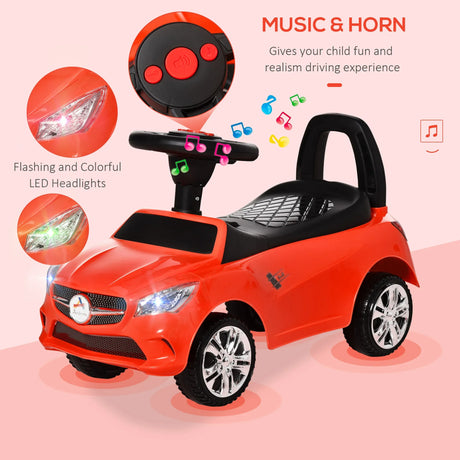Toddler Foot-To-Floor Ride On Push Car With Horn - Omega Lifestyles