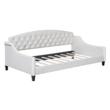 Twin Modern Velvet Upholstered Tufted Button Daybed - Omega Lifestyles