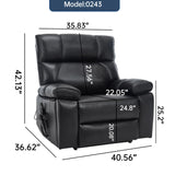 Medium Firm Faux Leather Power Lift Massage Recliner Chair - Omega Lifestyles