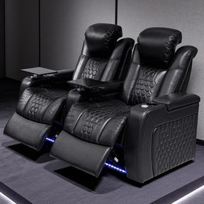 Top-Grain Nappa Ultra-Plush Power Recliner With RGB Lighting - Omega Lifestyles