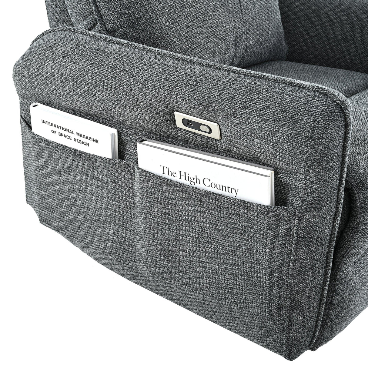 Power Swivel Rocker Recliner Chair With USB Ports - Omega Lifestyles