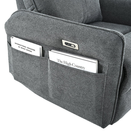 Power Swivel Rocker Recliner Chair With USB Ports - Omega Lifestyles