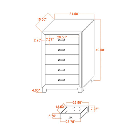 Queen Urban Farmhouse Solid Wood 5-Piece Bedroom Set - Omega Lifestyles