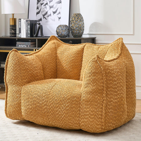 Chenille Foam Bean Bag Chair for Living Room - Omega Lifestyles