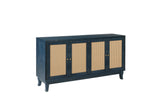 Rattan Wooden Storage Sideboard Cabinet with Shelves - Omega Lifestyles