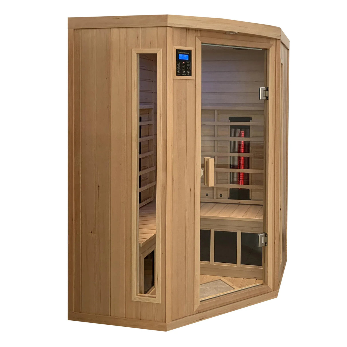 Far Infrared Solid Wood Pentagonal Indoor Sauna Room - Omega Lifestyles