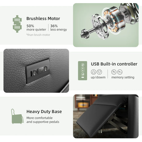 Modern Soft Faux Leather Power Recliner Chair - Omega Lifestyles