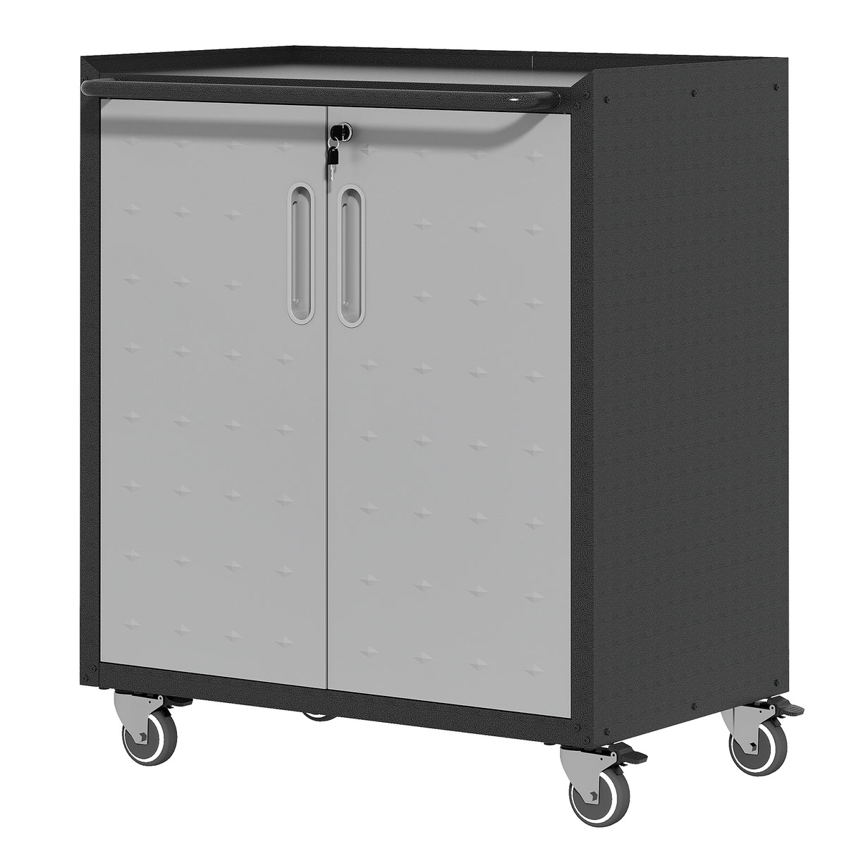 Heavy-Duty Steel Garage Storage Cabinet With Wheels