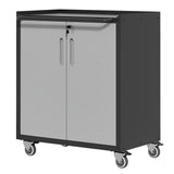 Heavy-Duty Steel Garage Storage Cabinet With Wheels