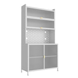 6-Tier Tall Steel Pantry Storage Cabinet With Flip Doors