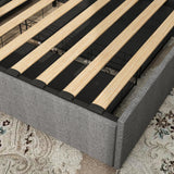 Twin Upholstered Bed Frame With USB Charging Station - Omega Lifestyles