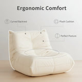 Soft Memory Foam Corduroy Accent Chair White - Omega Lifestyles