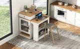 Extendable Dining Table Kitchen Island With Storage - Omega Lifestyles