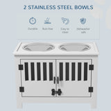 Elevated Dog Bowl Stand With Storage Cabinet - Sleep Galleria
