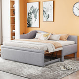 Twin Upholstered L-Shaped Daybed With Pop-Up Trundle - Omega Lifestyles
