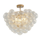 20-Inch Gold Iron Ceiling Pendant Light With Globe Shade - Omega Lifestyles