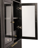 Modern Fluted Tall Arched Adjustable Shelf Pantry Cabinet - Omega Lifestyles