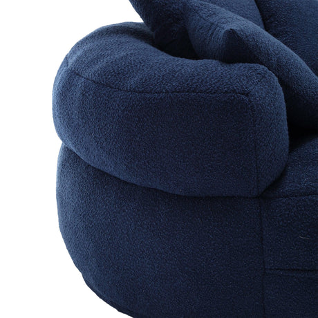 Modern Chenille Circular Sleeper Chair With Throw Pillows - Omega Lifestyles