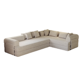 Convertible Chenille Foam 4-Seat Folding Sleeper Sofa Bed Set - Omega Lifestyles