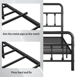 Full Size Metal Bed Frame With Headboard And Storage - Omega Lifestyles