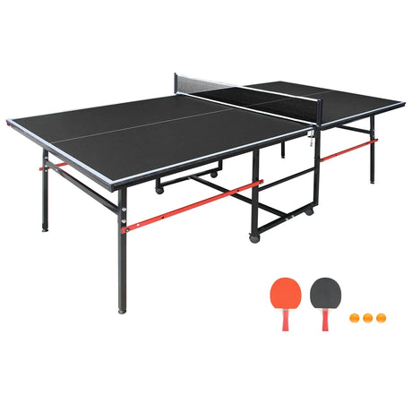 Foldable Mid-Size Table Tennis Table Set With Accessories - Omega Lifestyles