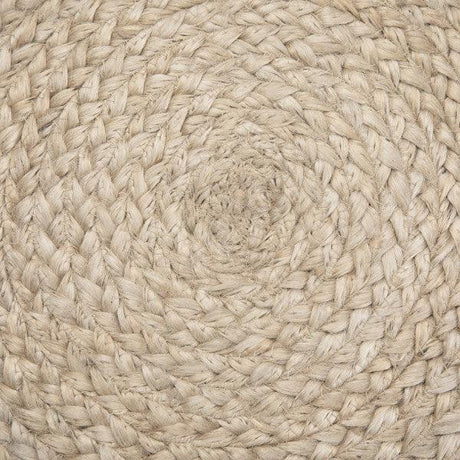 Round Handcrafted Cotton Jute Pouf Accent Seating - Omega Lifestyles