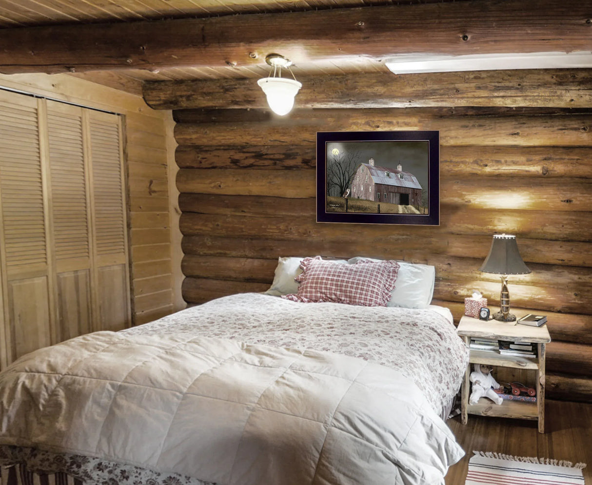 Midnight Moon Framed Paper Wall Art Decor - Omega Lifestyles