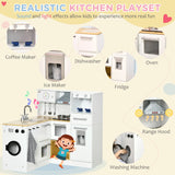 Wooden Kids Play Kitchen Set With Lights And Sound - Omega Lifestyles
