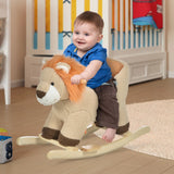 Lion-Themed Plush Baby Rocking Horse With Sound - Omega Lifestyles