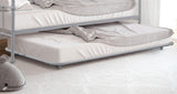 Twin Contemporary Silver Metal Daybed With Trundle - Omega Lifestyles