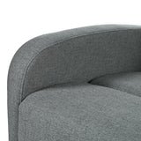 Manual Adjustable Recliner Chair Charcoal Polyester Upholstery - Omega Lifestyles