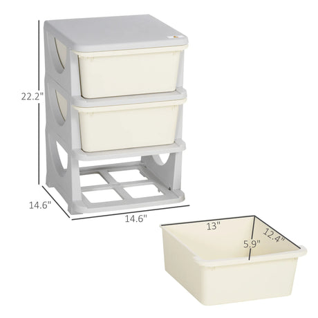 Kids Plastic Storage Organizer With Removable Drawers - Omega Lifestyles