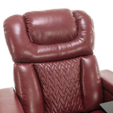 Power Recliner Chair PU Leather With USB Tray Table - Omega Lifestyles