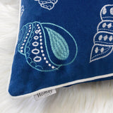 Indigo 20x20 Inch Polyester Velvet Decorative Pillowcase - Omega Lifestyles