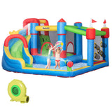Inflatable Bounce House With Slide Climbing Wall Water Cannon - Omega Lifestyles