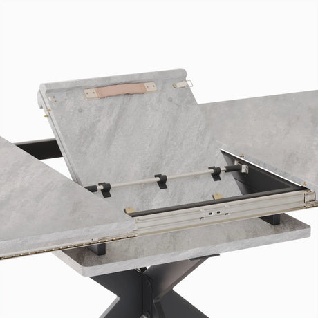 Expandable MDF Dining Table With 6 Cushioned Chairs Set - Omega Lifestyles