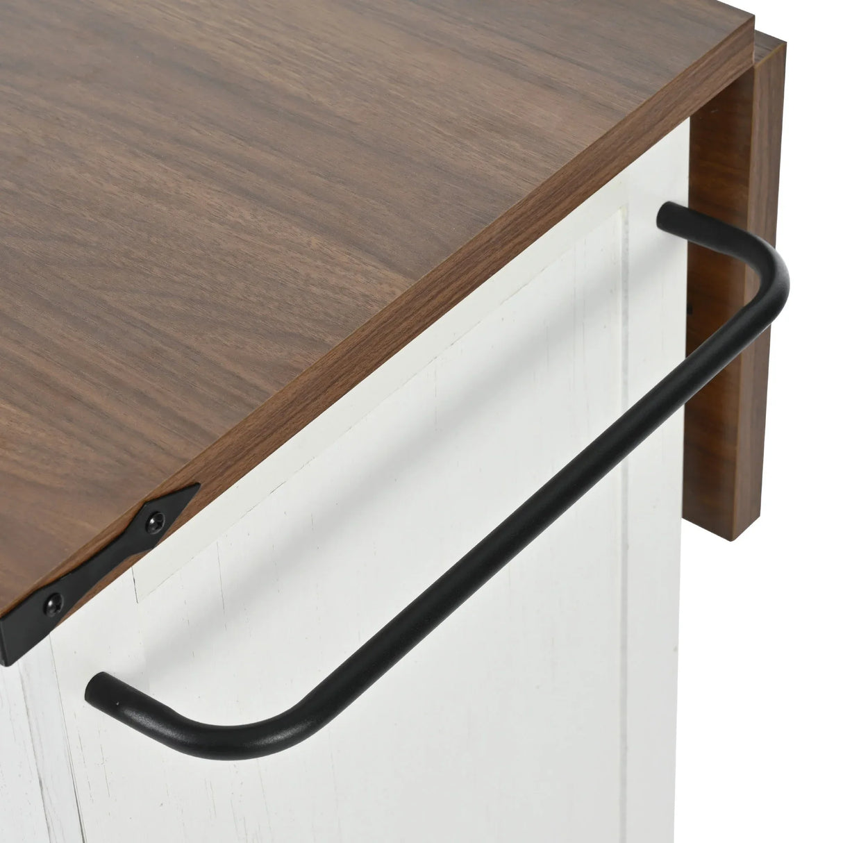 Farmhouse Kitchen Island Cart With Power Outlet - Omega Lifestyles