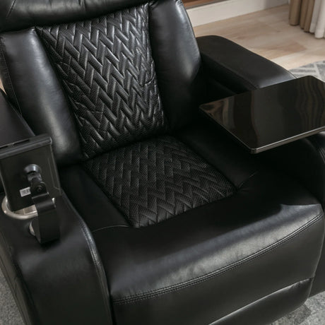 Power Reclining PU Leather Home Theater Recliner Chair - Omega Lifestyles