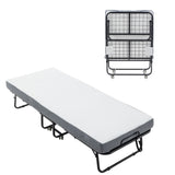 Memory Foam Foldable Rollaway Bed With Metal Frame