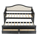 Twin Daybed With Pull-Out Trundle And Storage Drawers - Omega Lifestyles