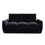 Multi-Functional 3-Seat Velvet Convertible Sleeper Sofa Bed