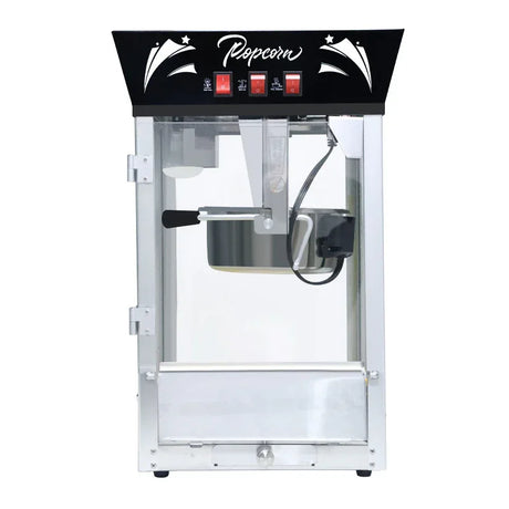 Commercial 12-Ounce Stainless Steel Popcorn Maker With Glass - Omega Lifestyles