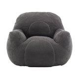 Dark Gray Teddy Foam Bean Bag Chair - Sleep Galleria