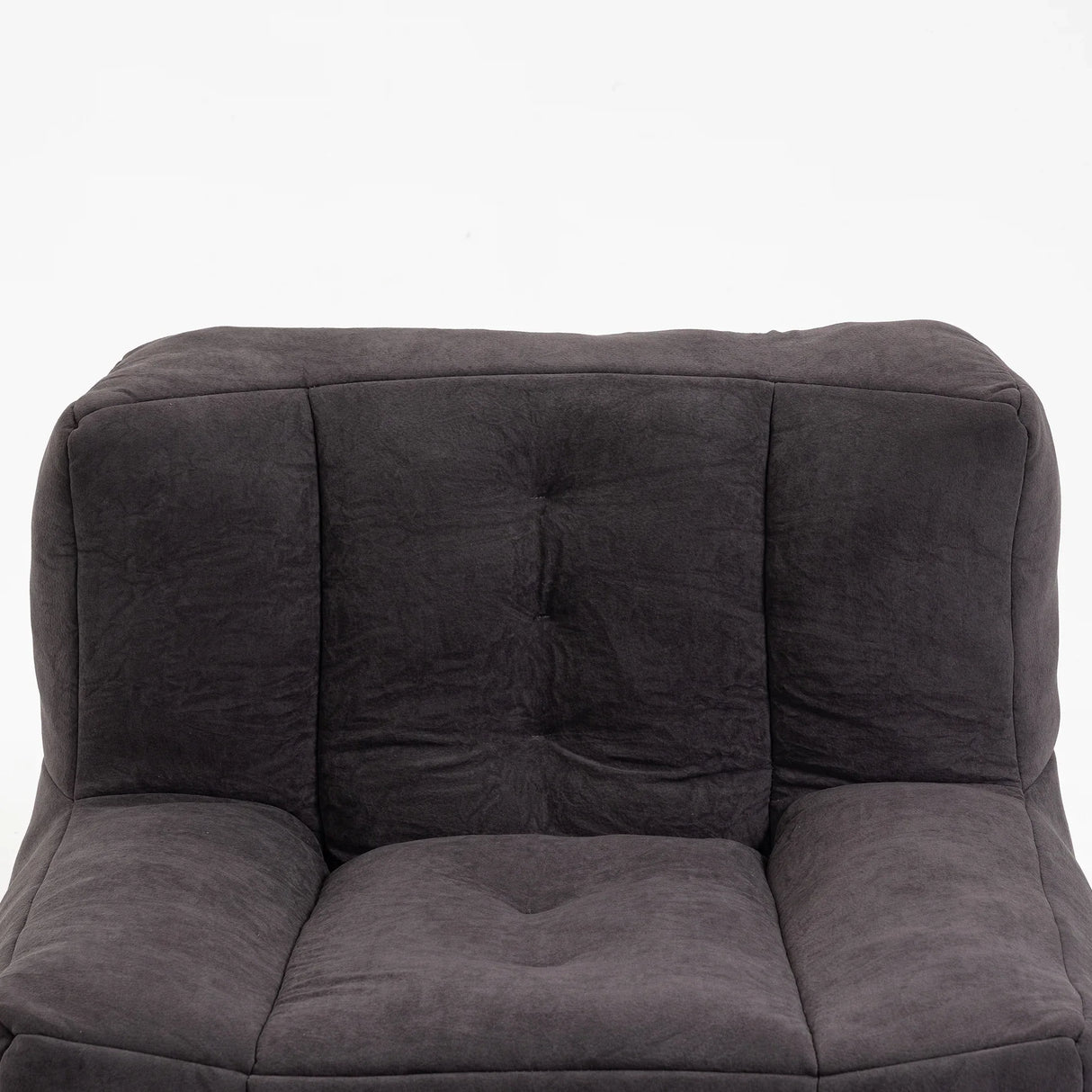 Velvet Memory Foam Bean Bag Chair With Ottoman - Omega Lifestyles