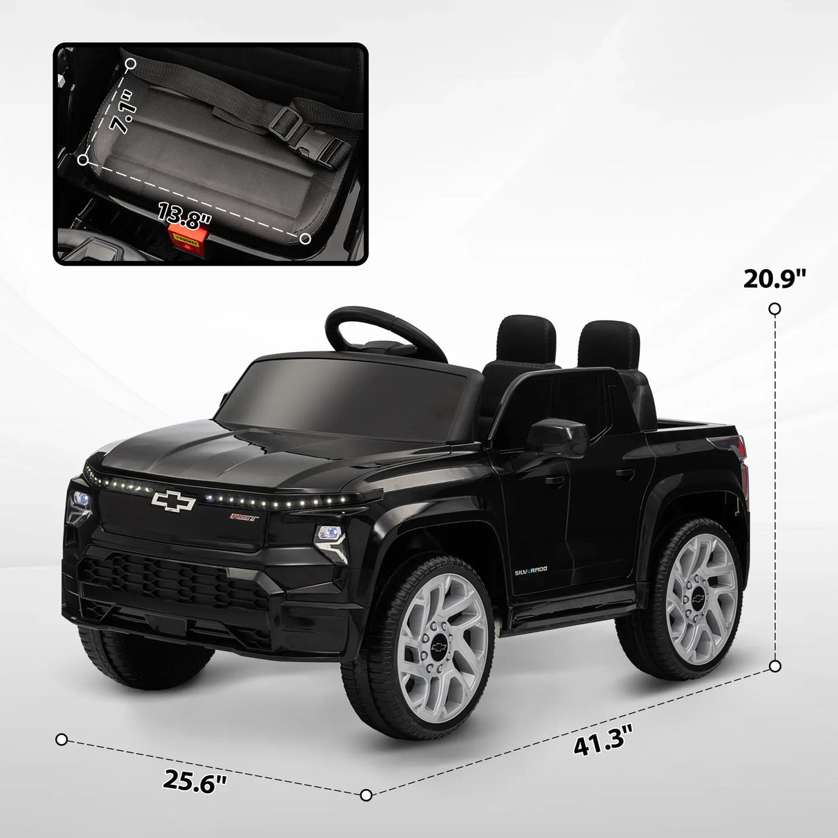 12V Licensed Chevrolet Silverado Kids Electric Ride-On Car - Omega Lifestyles